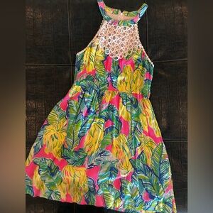 Lilly Pulitzer Cotton Dress with Lace Top